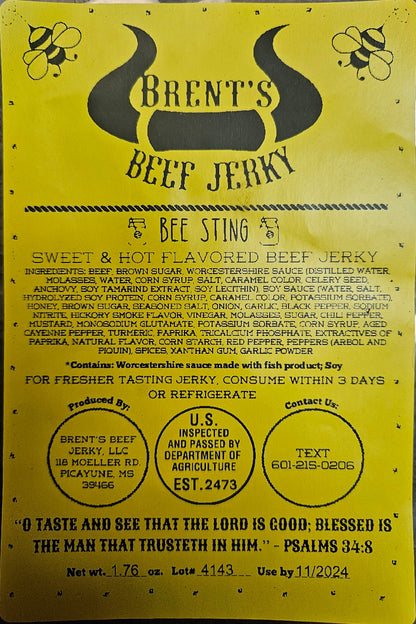 Brent's Beef Jerky (2oz. package)