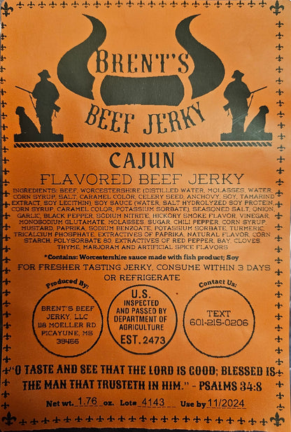 Brent's Beef Jerky (2oz. package)