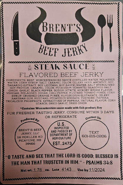 Brent's Beef Jerky (2oz. package)